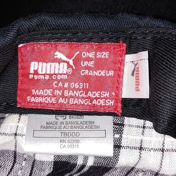 Puma black white cadet military style ladies hat NWOT - Picture 7 of 14